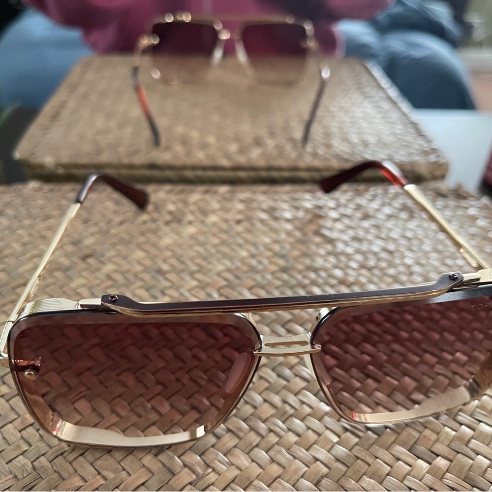Topfoxx Gold and Brown Sunglasses
